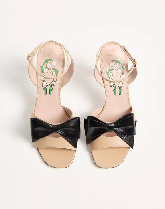 Valentino Bowow Sandal In Kidskin 95Mm - Image 5